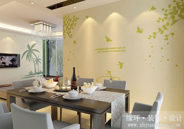 上海二手房装修餐厅怎样装好，有哪些注意事项呢_缘环装潢5.jpg