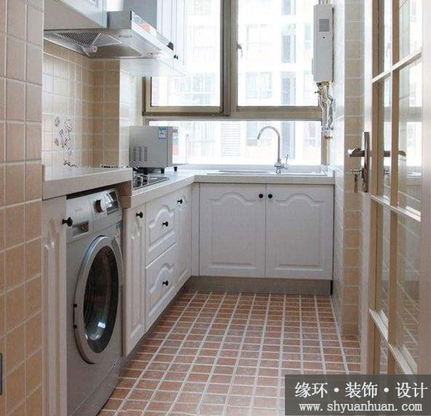 上海二手房装修你怎么还把洗衣机放卫生间呢，那样OUT了_缘环装潢4.jpg