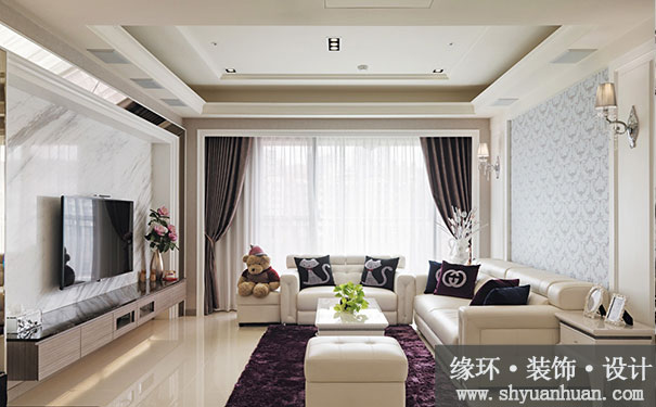 上海二手房装修客厅吊顶设计方案，你喜欢哪一种呢_缘环装潢.jpg