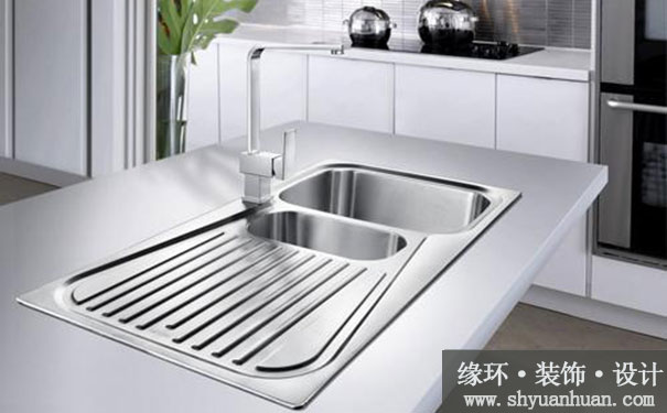 上海二手房装修厨柜的304不锈钢水槽_缘环装饰jpg.jpg