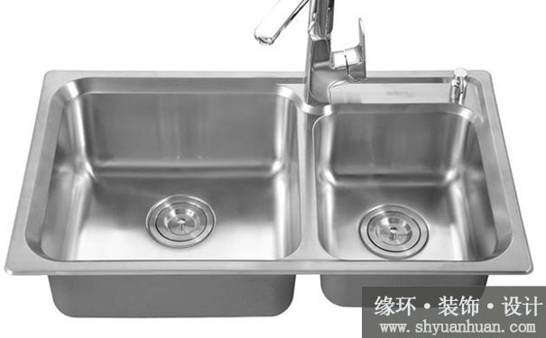 上海二手房装修厨柜的不锈钢水槽_缘环装潢.jpg