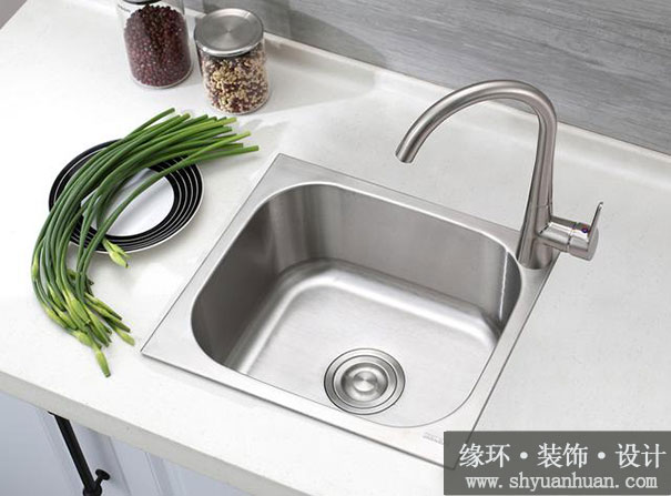 上海二手房装修厨柜的单斗不锈钢水槽_缘环装潢.jpg