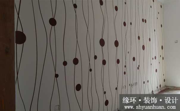 上海浦东新区牟平路老房装修客厅硅藻泥电视背景墙效果_缘环装饰.jpg